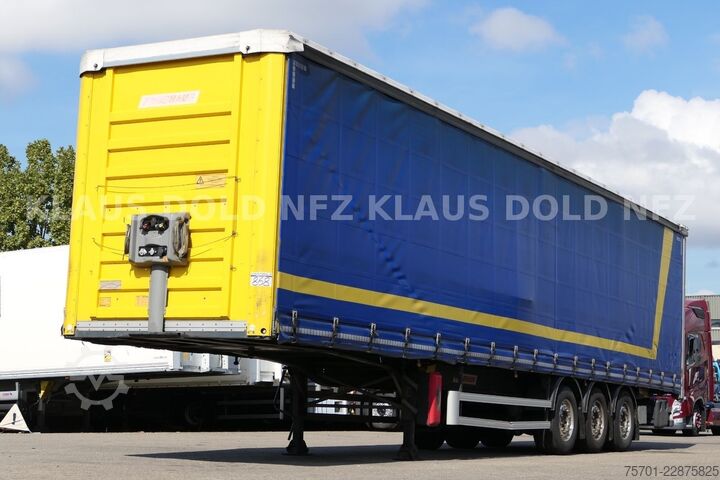 Open semitrailer with tarp FRUEHAUF Pritsche Plane SAF Achsen Liftachse