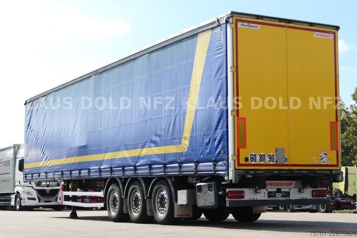 Open semitrailer with tarp FRUEHAUF Pritsche Plane SAF Achsen Liftachse