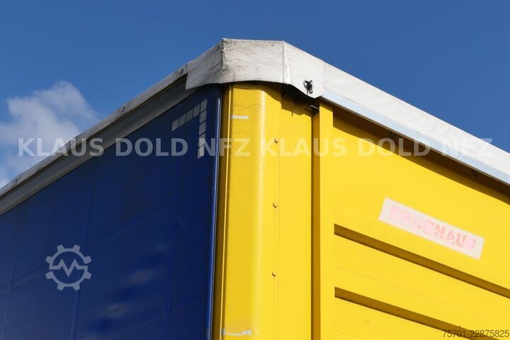 Open semitrailer with tarp FRUEHAUF Pritsche Plane SAF Achsen Liftachse