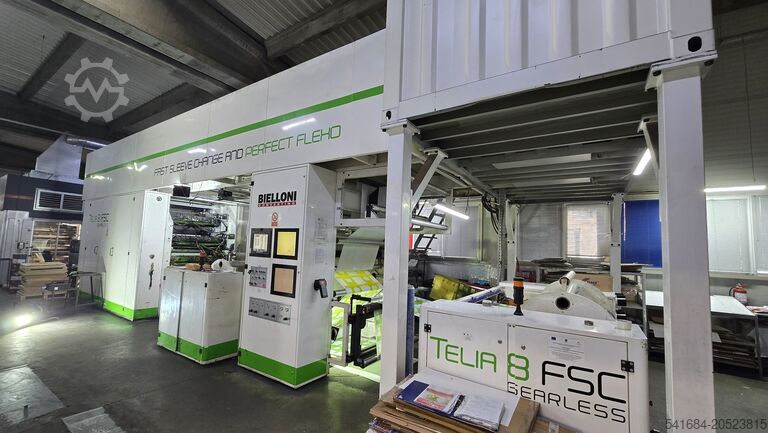 Flexographic printing machine BIELLONI TELIA 8 FSC GEARLESS