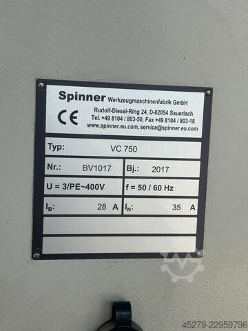 Vertikales Bearbeitungszentrum Spinner VC750