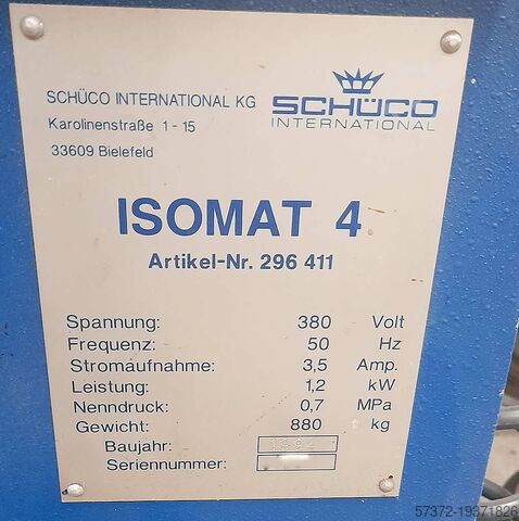 Rolling and Foiling machine Schüco Isomat 4