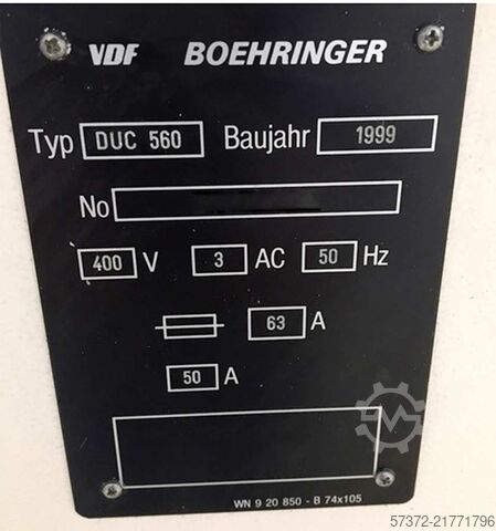CNC Cycle Lathe Böhringer DUC 560 Ti