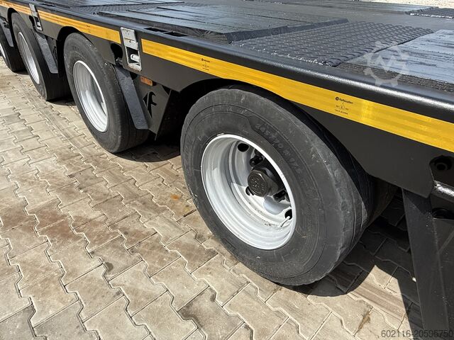Low-bed semi-trailer for transporting construction machinery FAYMONVILLE FAYMONVILLE STZ-6WAU – 6 AXLES – 92.2GVW