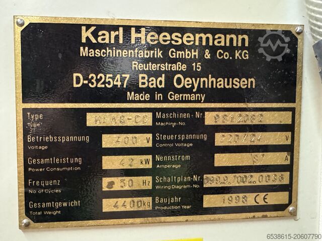 Wide-belt sander HEESEMANN MFA 8-CC