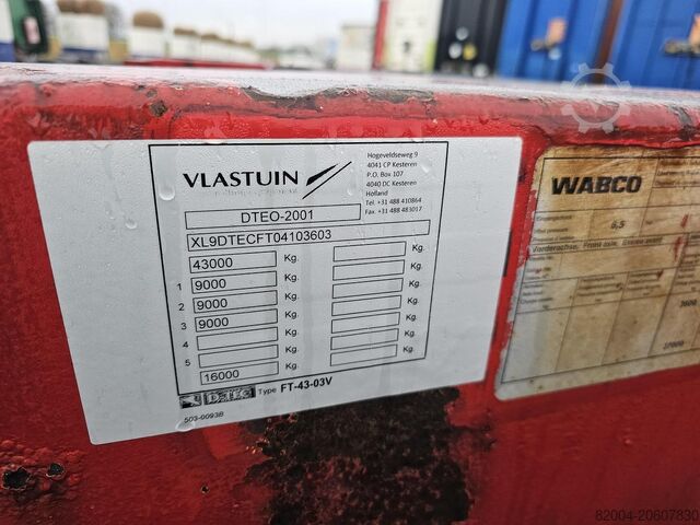 Container transport D-TEC FT-43-03V multi chassis all connections R.O.R. ...