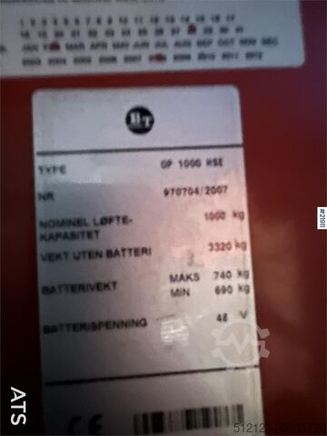 Forklift BT OP 1000 HSE Electric truck