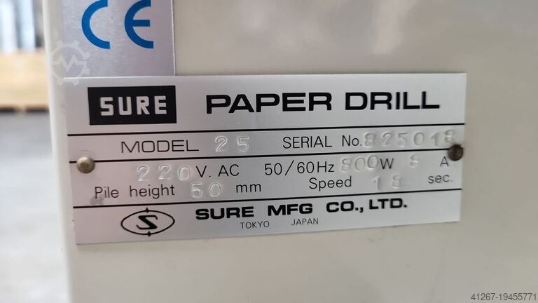 Papierbohrmaschine sure 