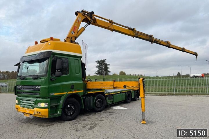 Crane truck DAF CF 85.410 SC, Euro 5, 8x2 / Hiab 422 EP5 + Radi...