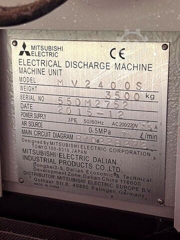 Wire eroding machine Mitsubishi MV2400 S