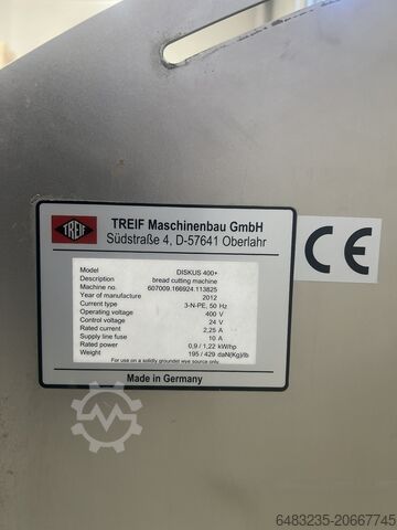 Brotschneidemaschine Treif Diskus 400