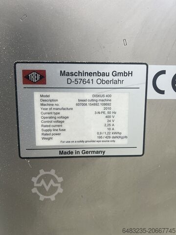 Brotschneidemaschine Treif Diskus 400