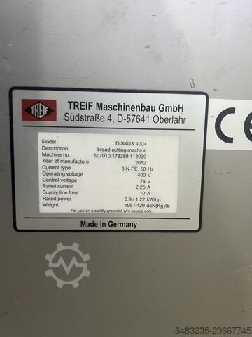 Brotschneidemaschine Treif Diskus 400