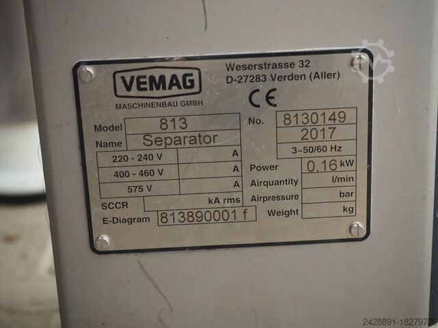VEMAG HP 12E alginate line, COEX Vemag HP 12E, COEX, CC 215, 813