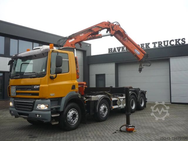 Container transportation DAF CF 360 CF 360 8x4 Chain lift and Atlas 240.22 *...