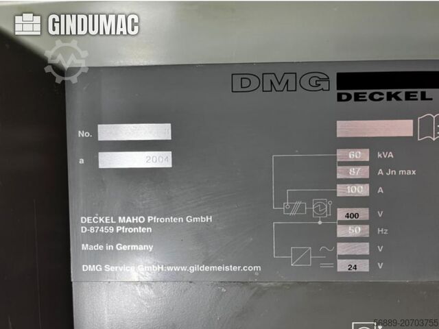 VERTIKALES BEARBEITUNGSZENTRUM DMG DECKEL MAHO DMU 80T