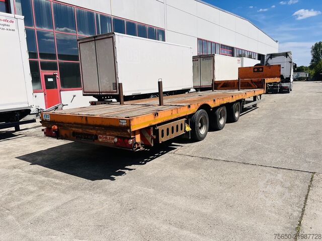 Tieflader-Sattelauflieger Möslein STO 3 Schwebheim  3 Achs Satteltieflader Plato 45 t GGfür Fertigteile, Baumaschinen oder Container