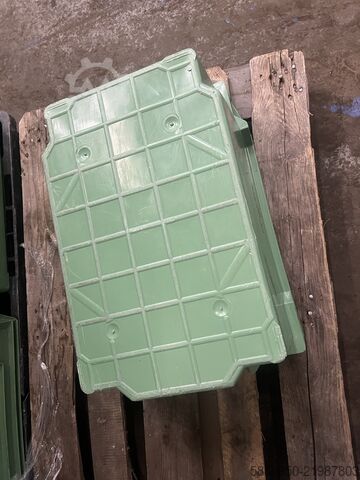 Strong plastic crates, boxes.  