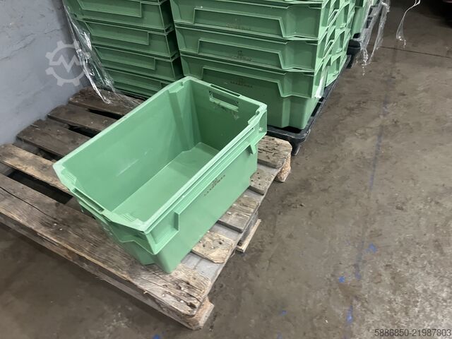 Strong plastic crates, boxes.  