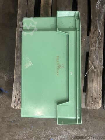 Strong plastic crates, boxes.  
