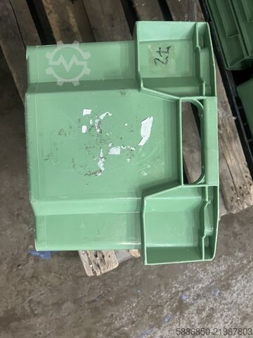 Strong plastic crates, boxes.  