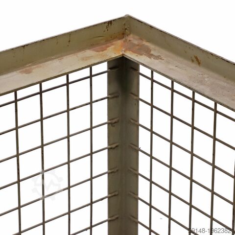 Used Mesh container fixed construction fixed construction stackable 1 flap at 1 long side, Kruizinga 98-505GB