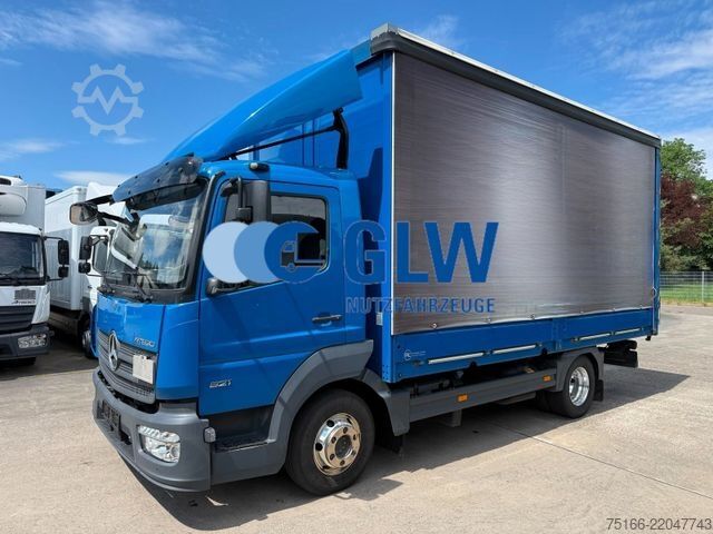 Curtain sider van MERCEDES-BENZ ATEGO 821 L Pritsche 5,10 m*Luft HA*Klima*E 6D