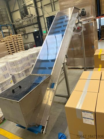 Stainless steel bunker conveyor belt 370 x 60 cm SCHUMA 