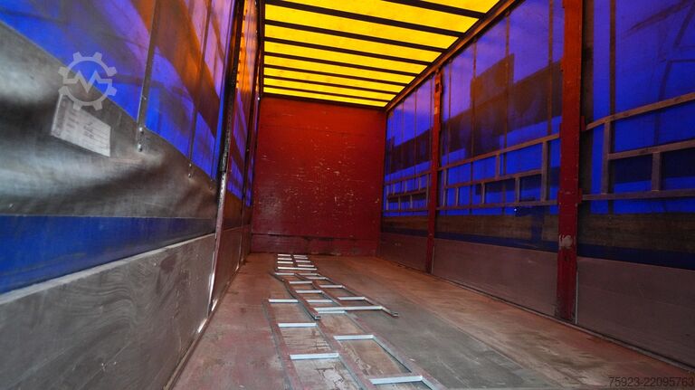 Sliding tarpaulin Scania R 400 6x2 curtainside in combo with Burg trailer