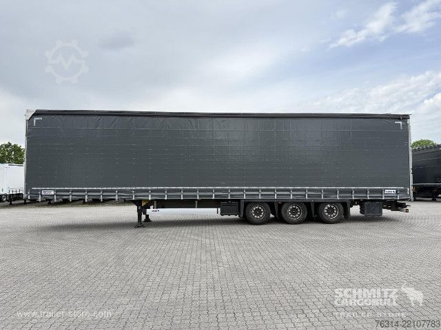 Open semitrailer with tarp Schmitz Cargobull Curtainsider Mega Getränke