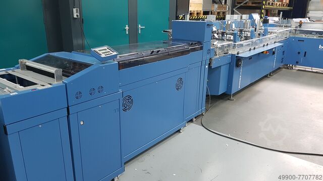 Unwinder cutter merger folding system Muller Apparatebau Mueller Abwickler Schneider merger
