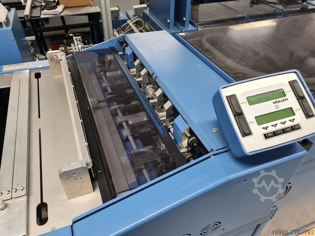 Unwinder cutter merger folding system Muller Apparatebau Mueller Abwickler Schneider merger