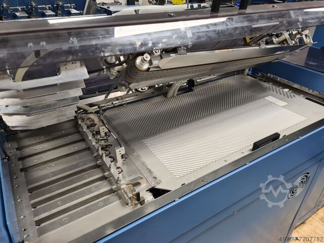 Unwinder cutter merger folding system Muller Apparatebau Mueller Abwickler Schneider merger