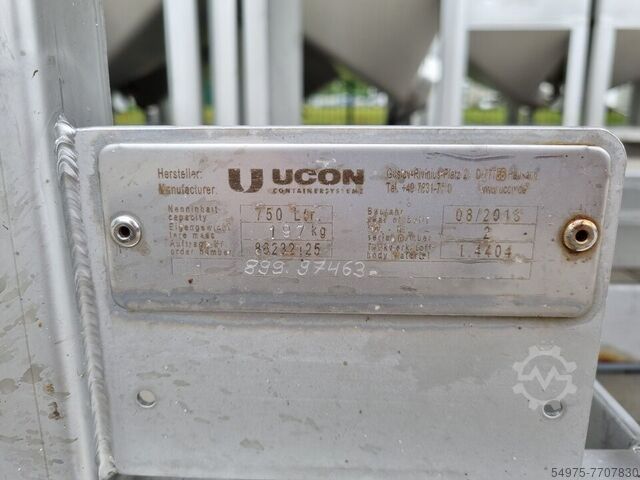 750L Edelstahl Transportbehälter / IBC 10722