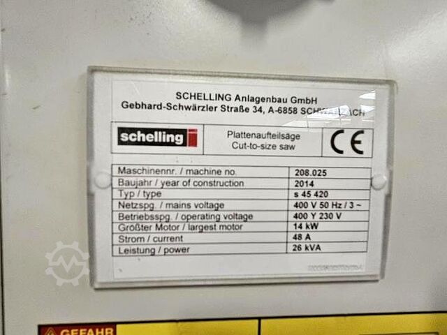 Panel saw SCHELLING S45 420 - VS12