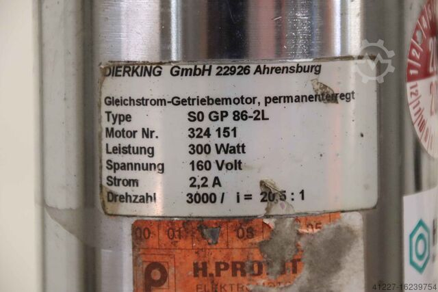 DC gear motor 160V 146 rpm Dierking SO GP 86-2L