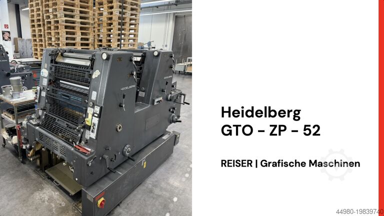 Offsetdruckmaschine Heidelberg GTO-ZP-52+