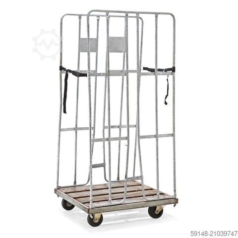 Gebrauchte Rollbehälter 2-seitig Klemmwände + 2 Spanngurte, L: 800, B: 720, H: 1680 (mm). Kruizinga 98-6926GB