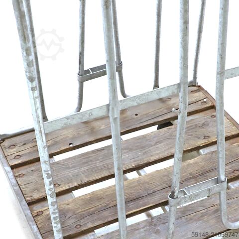 Gebrauchte Rollbehälter 2-seitig Klemmwände + 2 Spanngurte, L: 800, B: 720, H: 1680 (mm). Kruizinga 98-6926GB