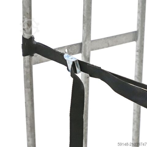 Gebrauchte Rollbehälter 2-seitig Klemmwände + 2 Spanngurte, L: 800, B: 720, H: 1680 (mm). Kruizinga 98-6926GB