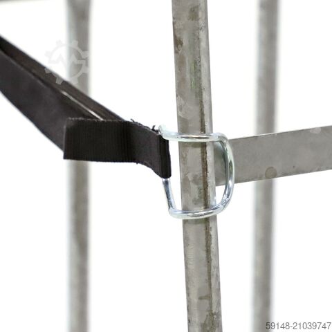 Gebrauchte Rollbehälter 2-seitig Klemmwände + 2 Spanngurte, L: 800, B: 720, H: 1680 (mm). Kruizinga 98-6926GB