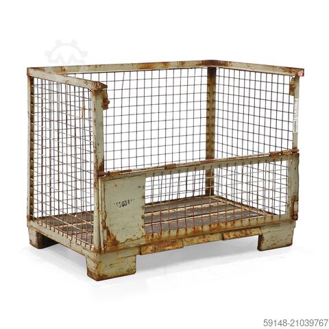 Gebrauchte Gitterbox Feste Konstruktion feste Konstruktion stapelbar 1 Langseite halb Kruizinga 99-5965GB