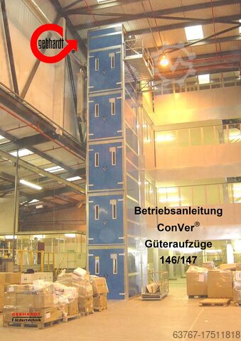 Güteraufzug Lastenaufzug Lift Gebhardt CONVER 147