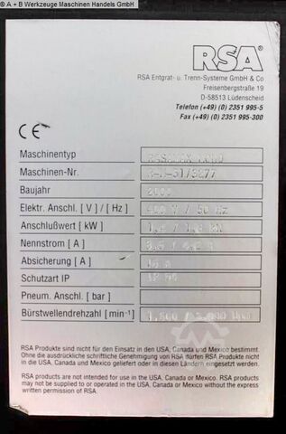 Deburring Machine RSA RASAMAX Mono