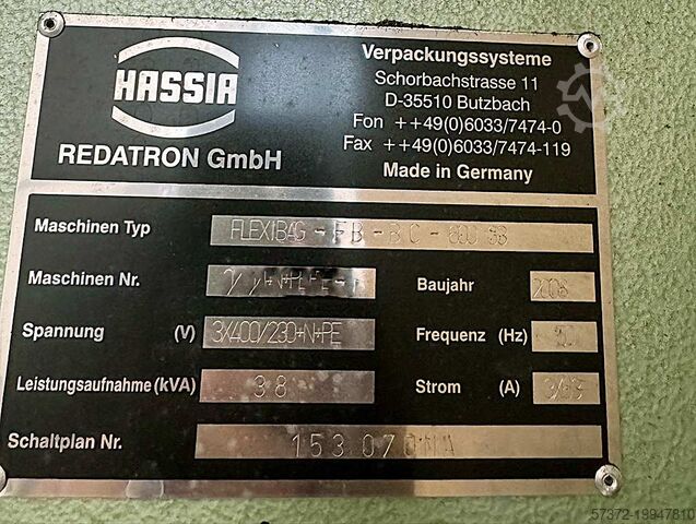 Form, Fill, and Seal Machine Hassia Flexibag-FB-BC-600 G3