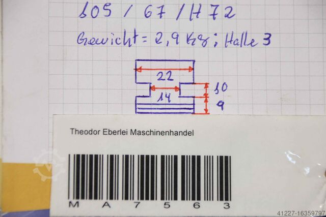 Wechselbacken Forkardt Breite 22 mm schrägverzahnt