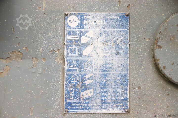 Profile steel shear punch, 5-fold combined Mubea HIW 600