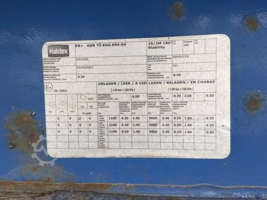 Auflieger mit Pritsche & Plane KRONE PRITSCHE + PLANE SD/P