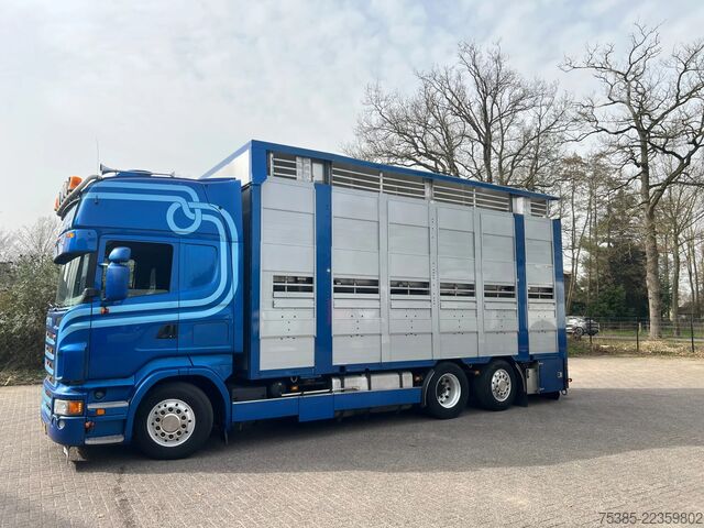 Cattle transport Scania R 500 LB 6X2*4 MNA Berdex 1/2/3 Moving roof Big...