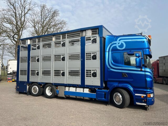 Cattle transport Scania R 500 LB 6X2*4 MNA Berdex 1/2/3 Moving roof Big...